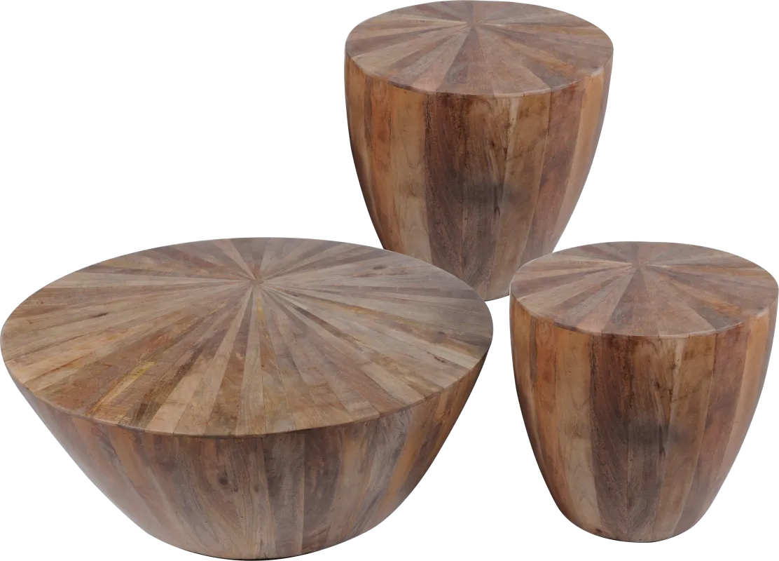 Gunnison Creek Brown 3 Pc Table Set