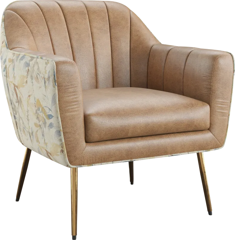 Hurstbourne Brown Accent Chair - Image 1