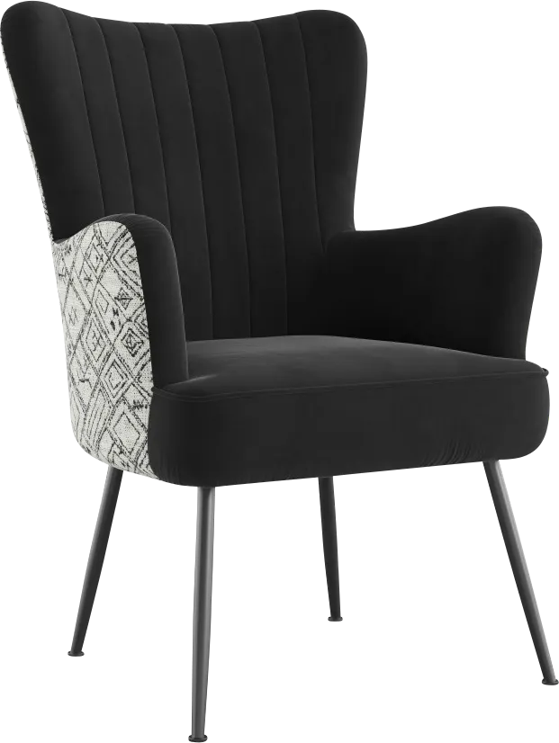 Kapford Black Accent Chair - Image 1