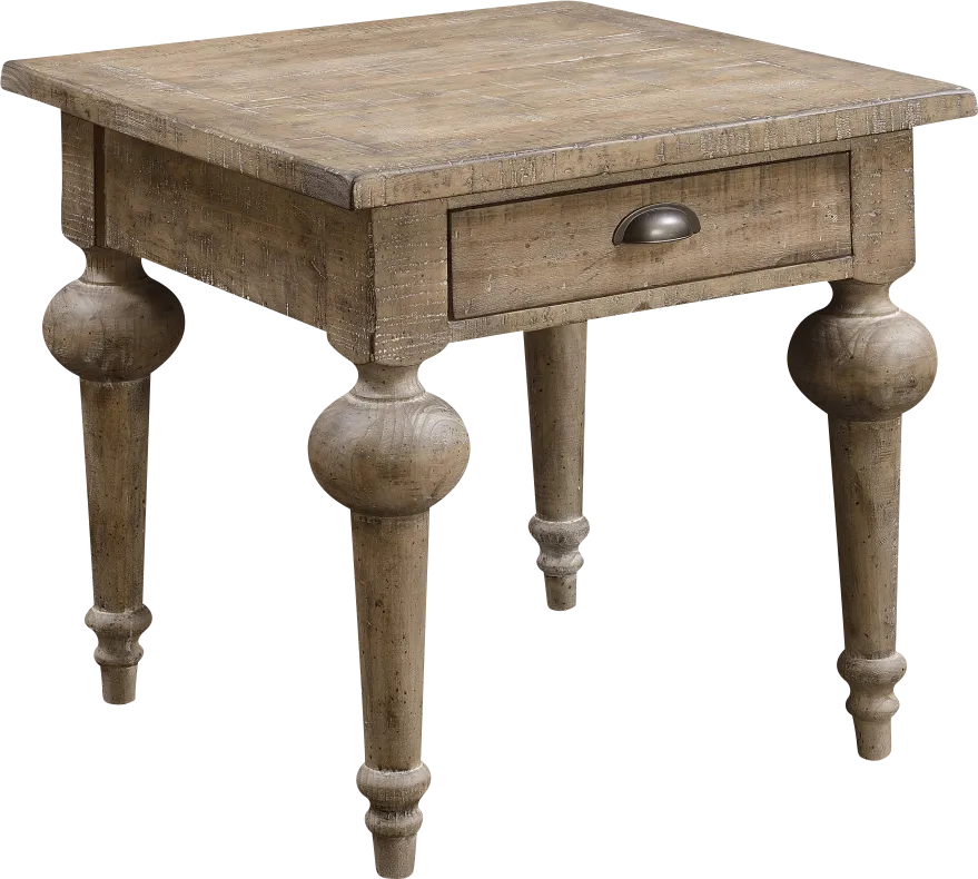 Foubert Taupe End Table - Image 1