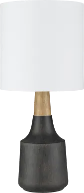 Calcite Circle Black Lamp