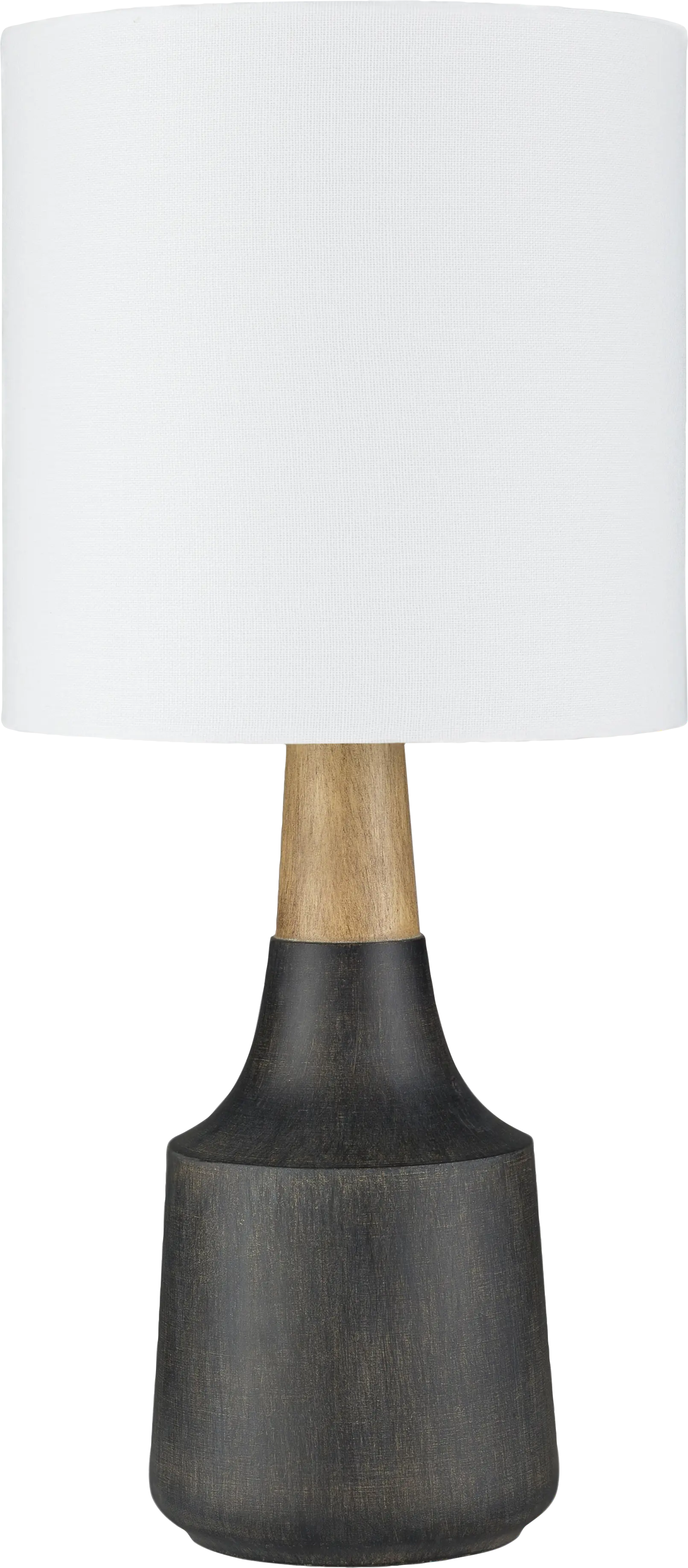 Calcite Circle Black Lamp