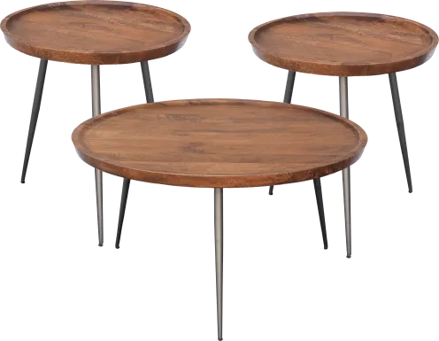 Brendleton Brown 3 Pc Table Set
