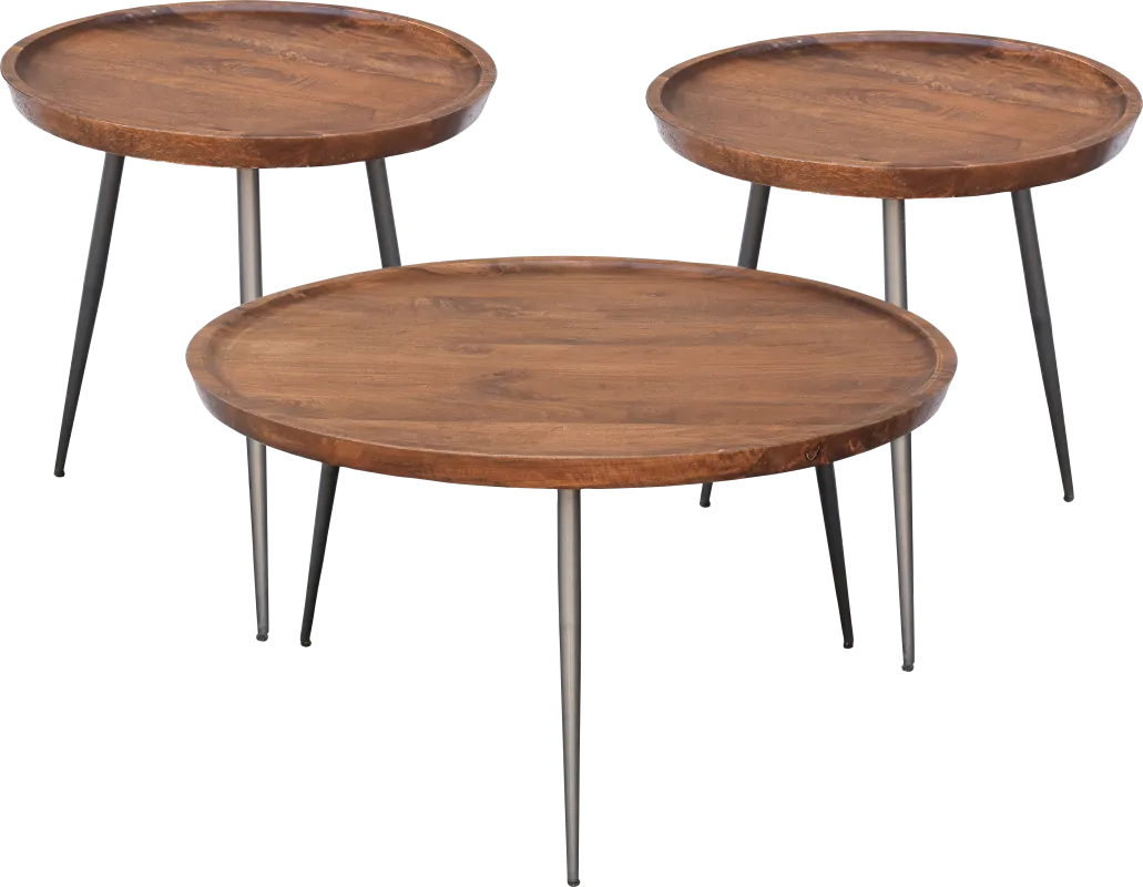Brendleton Brown 3 Pc Table Set