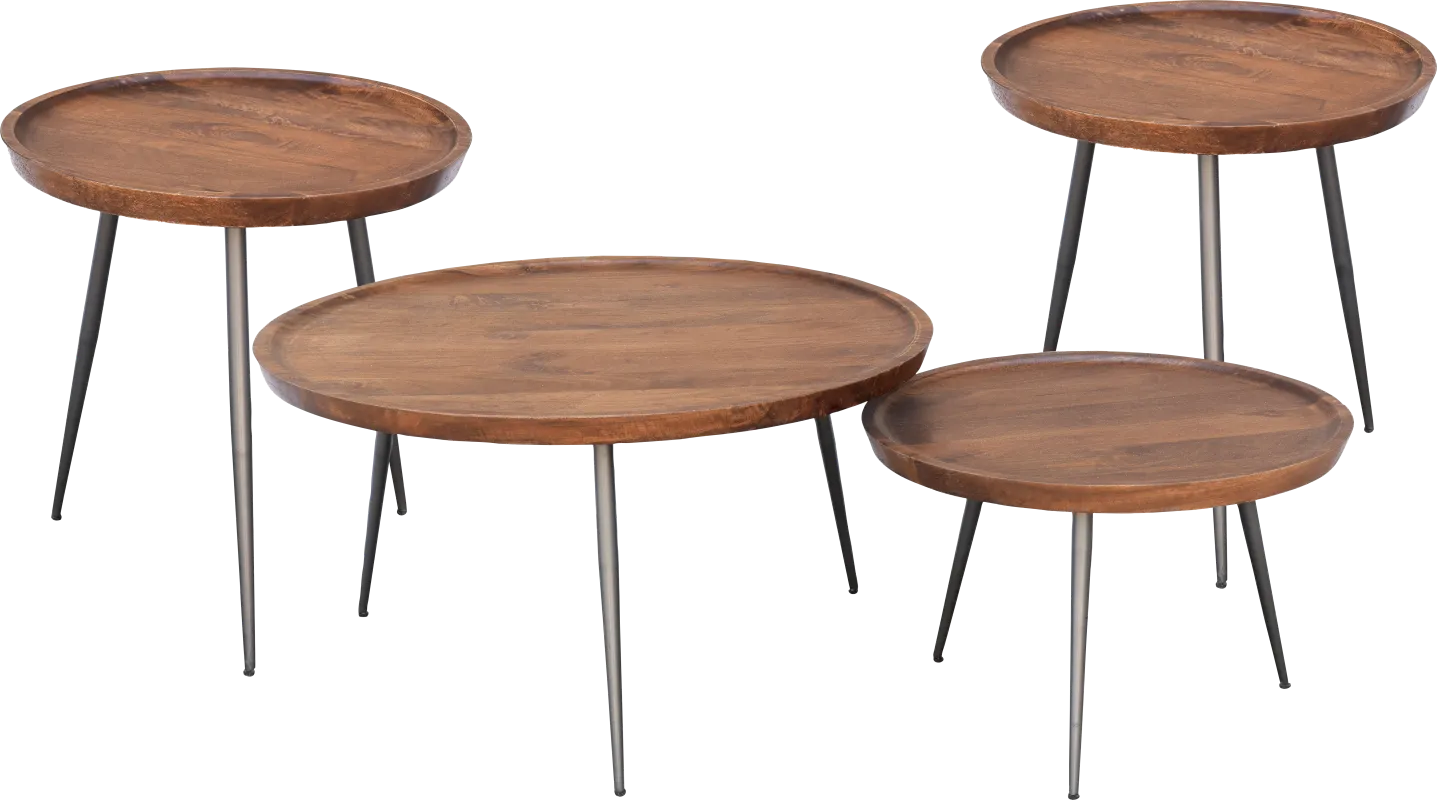 Brendleton Brown 4 Pc Table Set