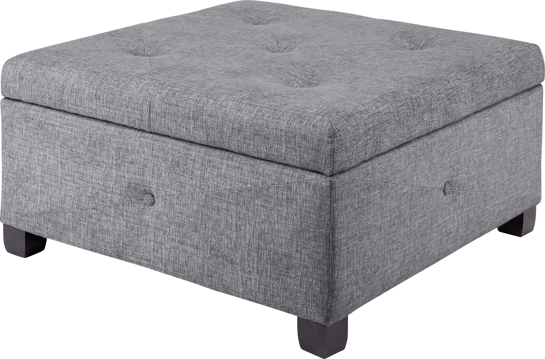 Balkin Charcoal Ottoman - Image 1