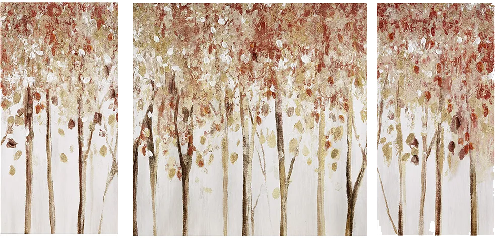 The Start Of Fall Red Artwork, Set of 3 - Thumbnail - Image 1