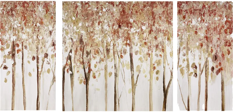 The Start Of Fall Red Artwork, Set of 3