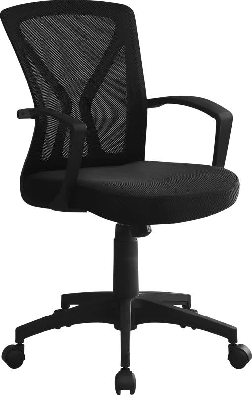 Woodwardia Black Office Chair
