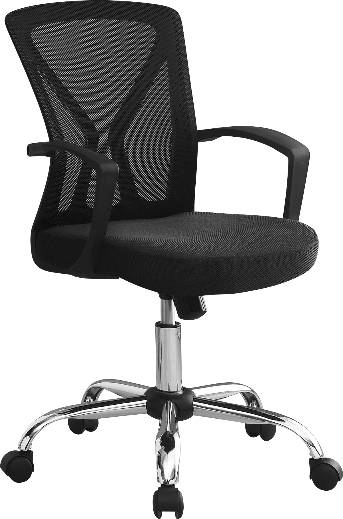 Woodwardia Black Chrome Office Chair