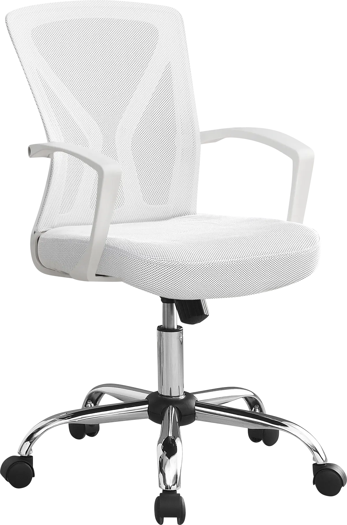 Woodwardia White Chrome Office Chair