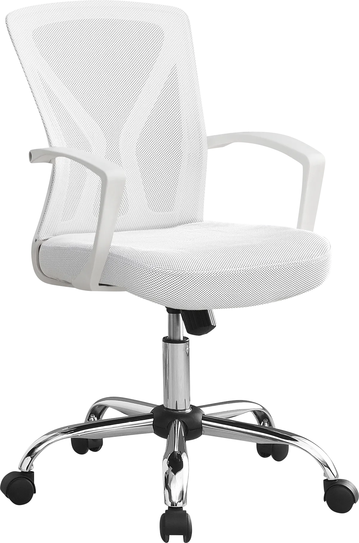 Woodwardia White Chrome Office Chair - Image 1