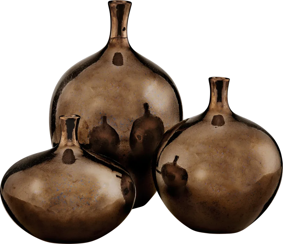 Jagaden Bronze Vase, Set of 3