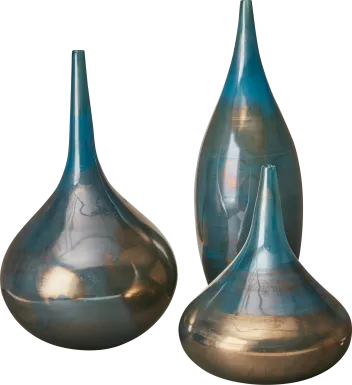 Kalisher Blue Vase, Set of 3