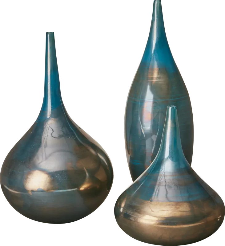 Kalisher Blue Vase, Set of 3