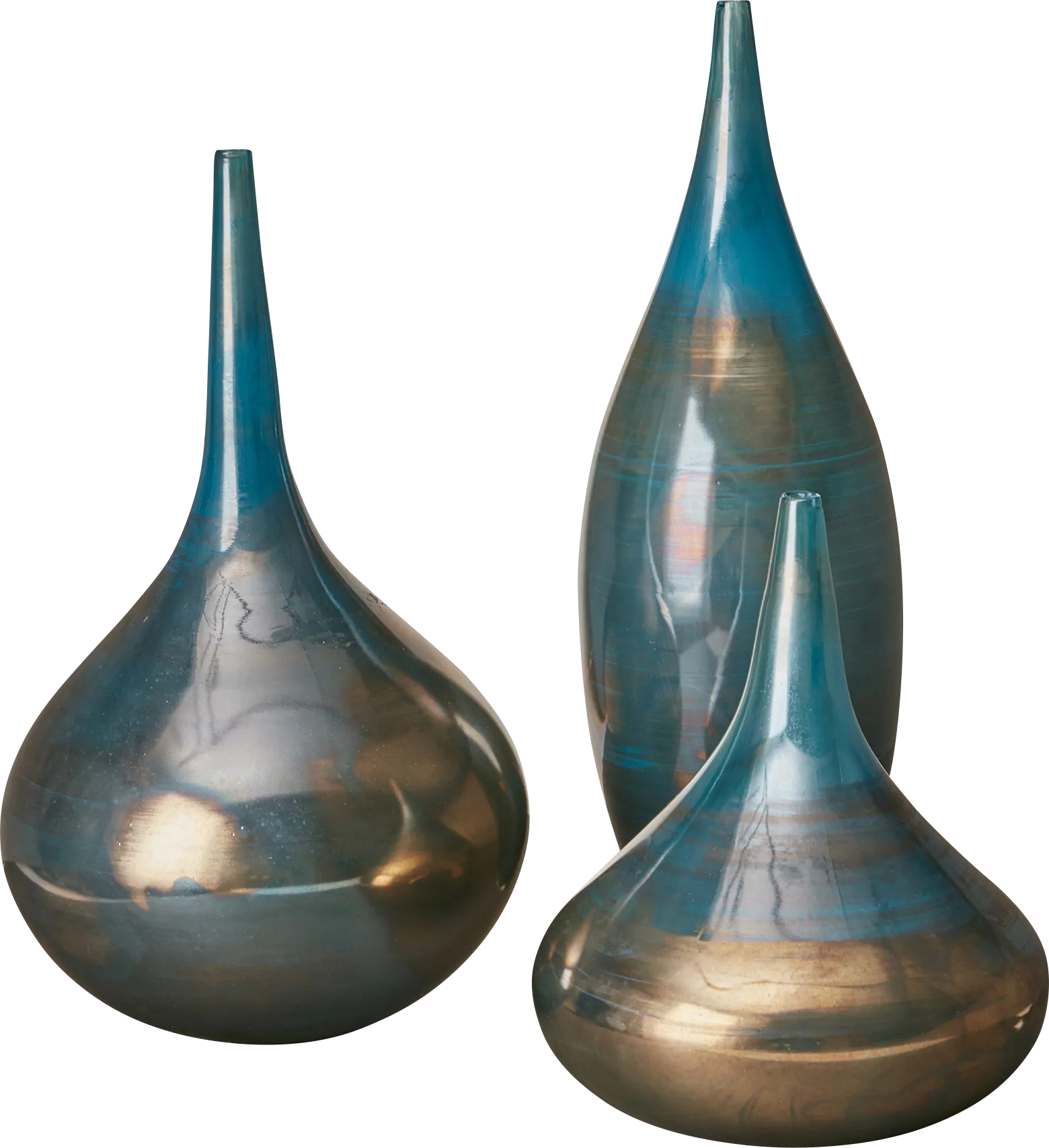 Kalisher Blue Vase, Set of 3 - Image 1