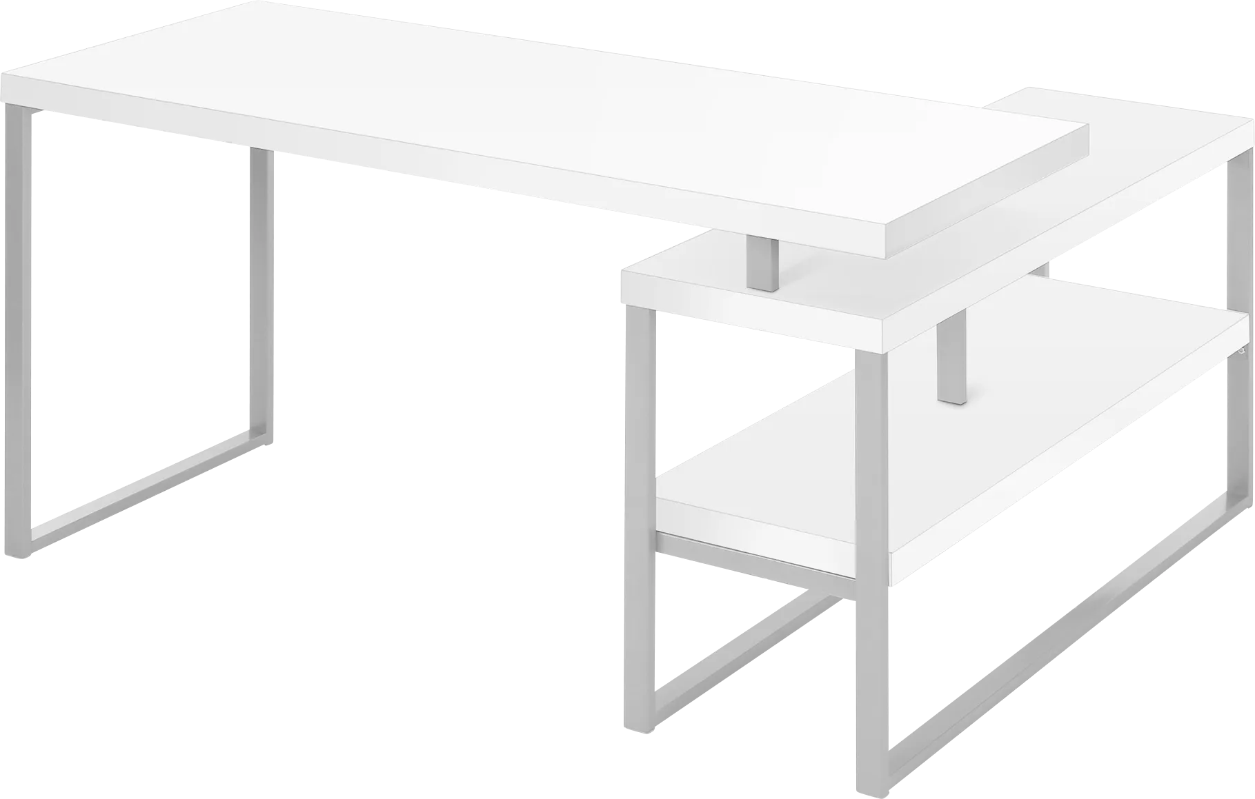 Woodrill White Desk - Thumbnail - Image 1