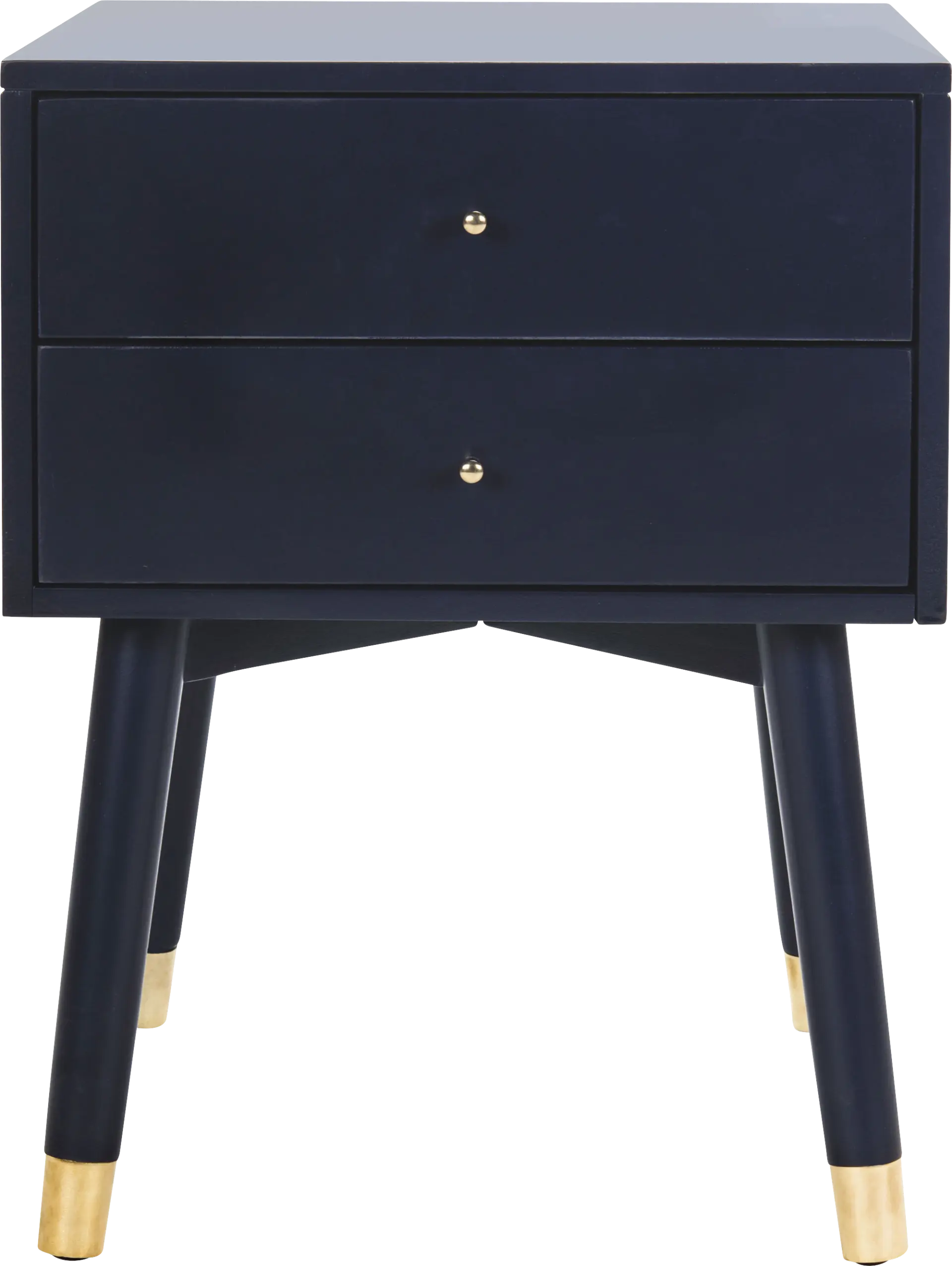 Idamor Navy Nightstand