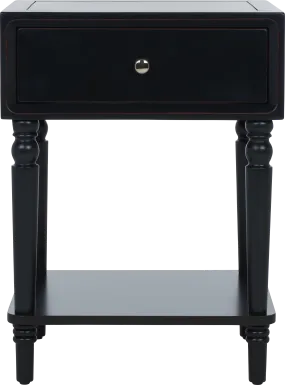 Wateree Black Nightstand