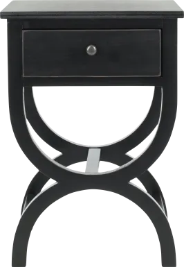 Wespanee Black Nightstand