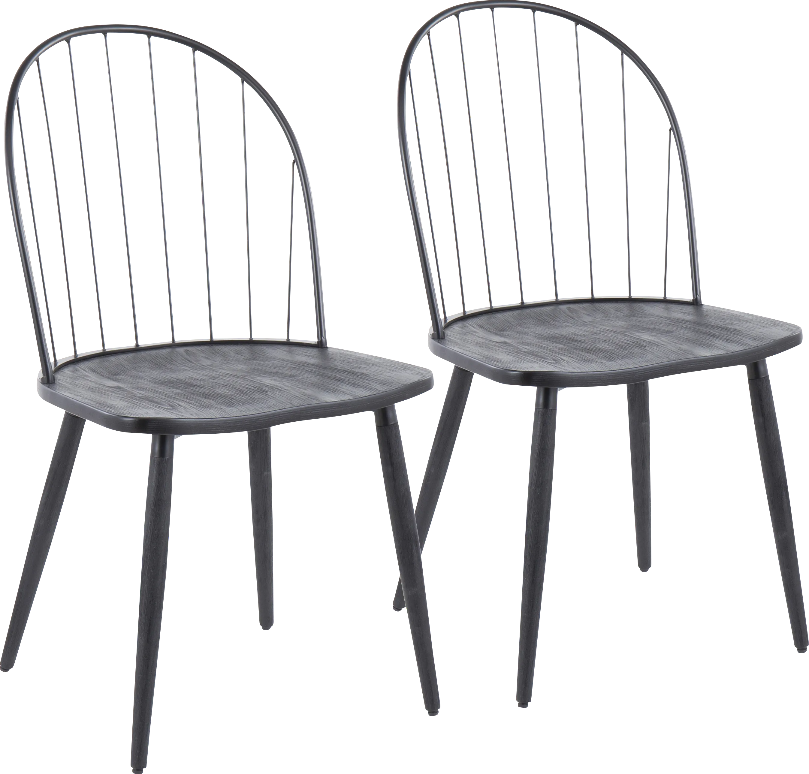 Hollyridge Black Side Chair, Set of 2 - Thumbnail - Image 1
