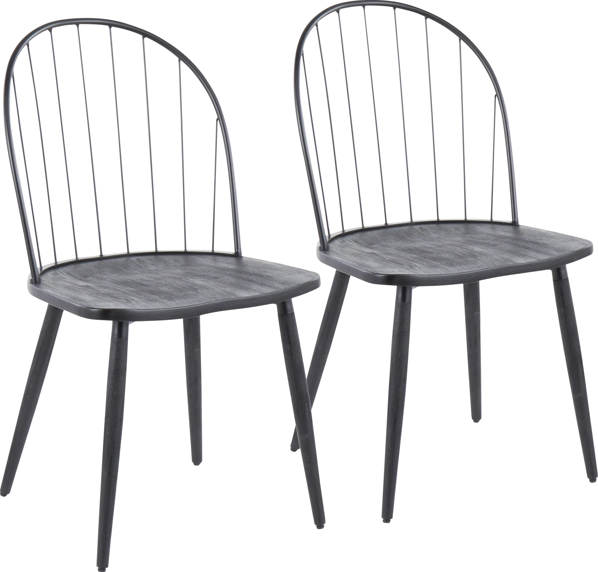 Hollyridge Black Side Chair, Set of 2 - Image 1