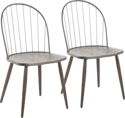 Hollyridge Walnut Side Chair, Set of 2