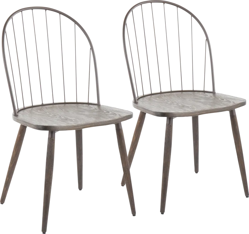Hollyridge Walnut Side Chair, Set of 2