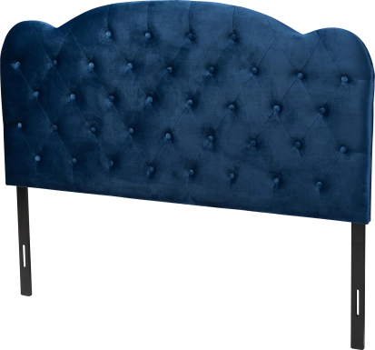 Aristocrate Navy Blue Queen Upholstered Headboard