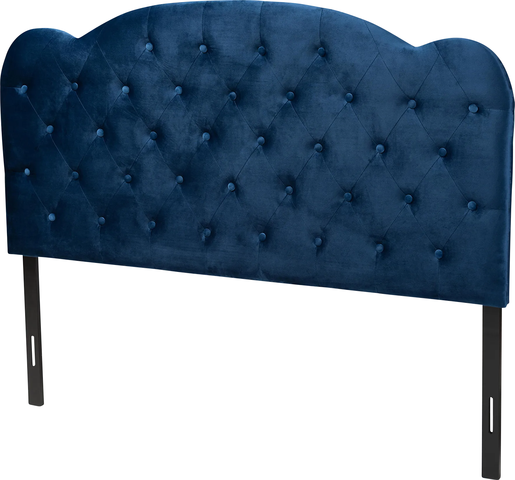 Aristocrate Navy Blue King Upholstered Headboard - Image 1