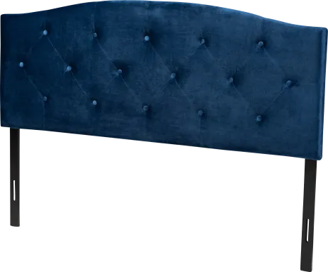 Broxbourne Navy Blue King Upholstered Headboard