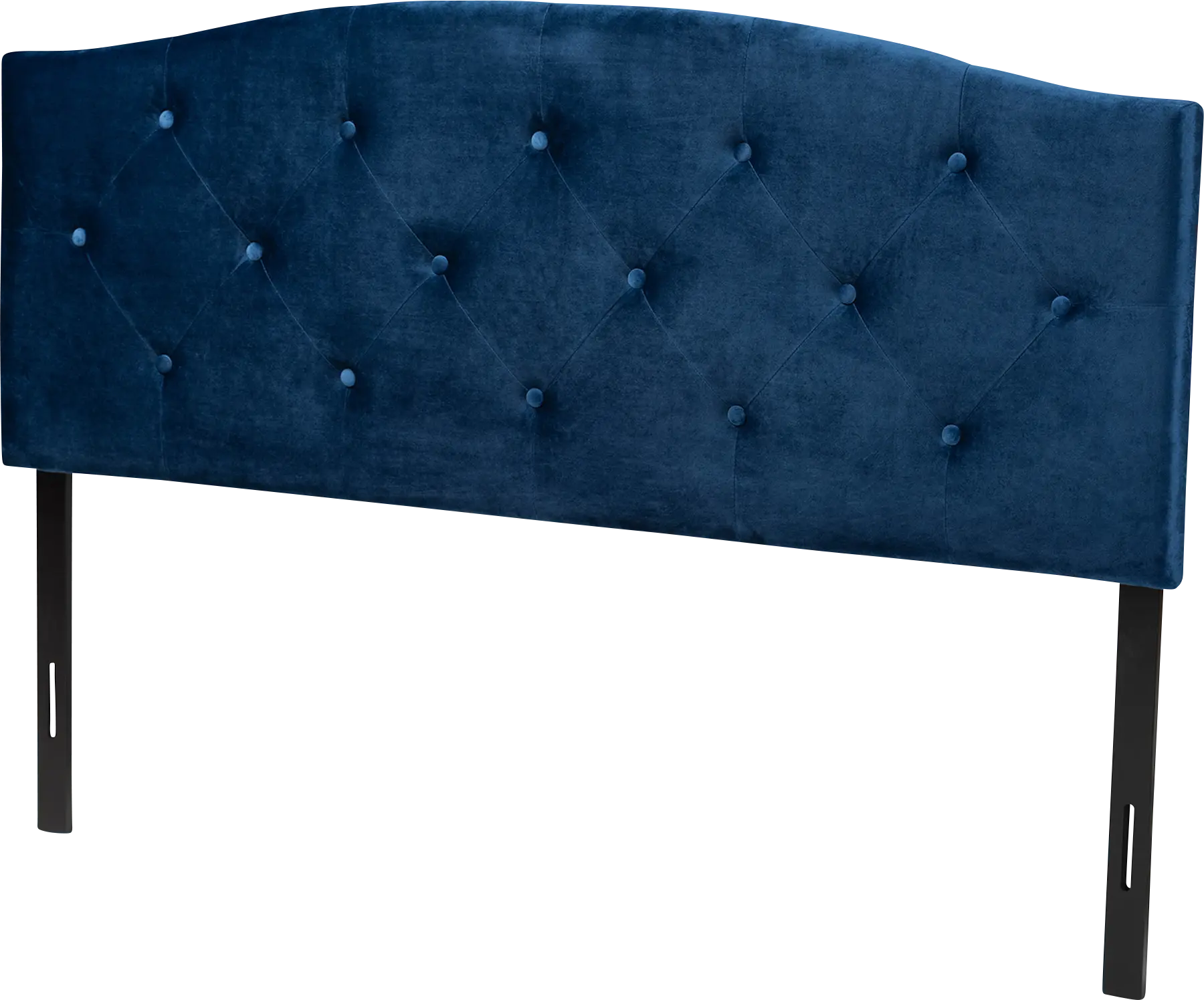 Broxbourne Navy Blue King Upholstered Headboard