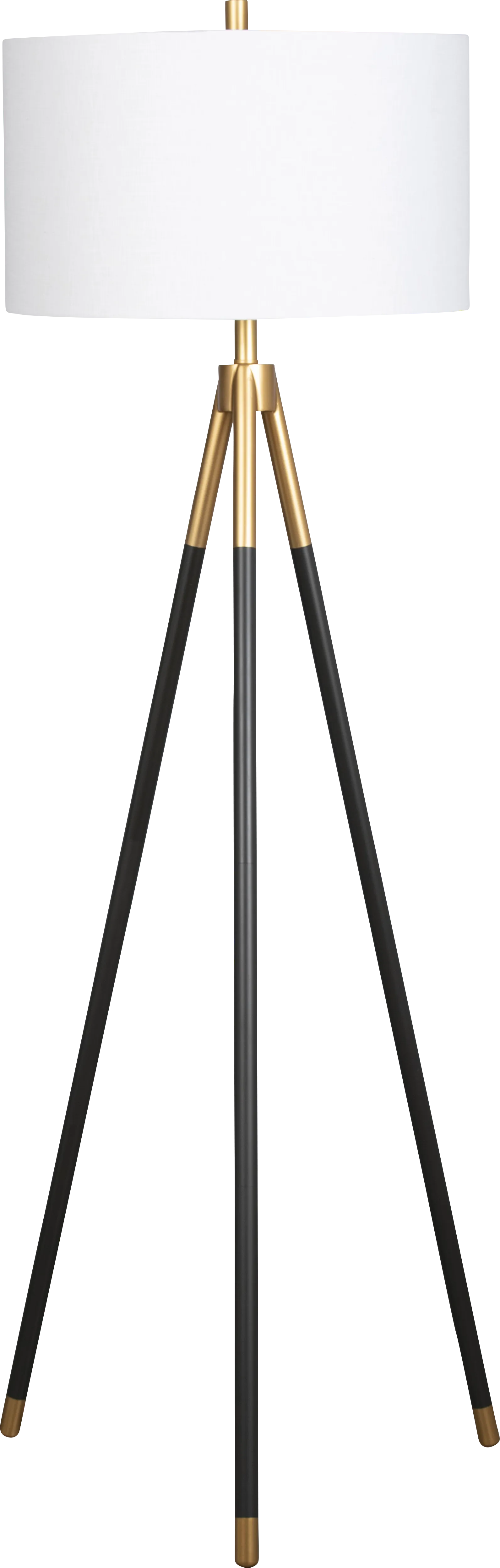Evans Circle Black Floor Lamp - Image 1
