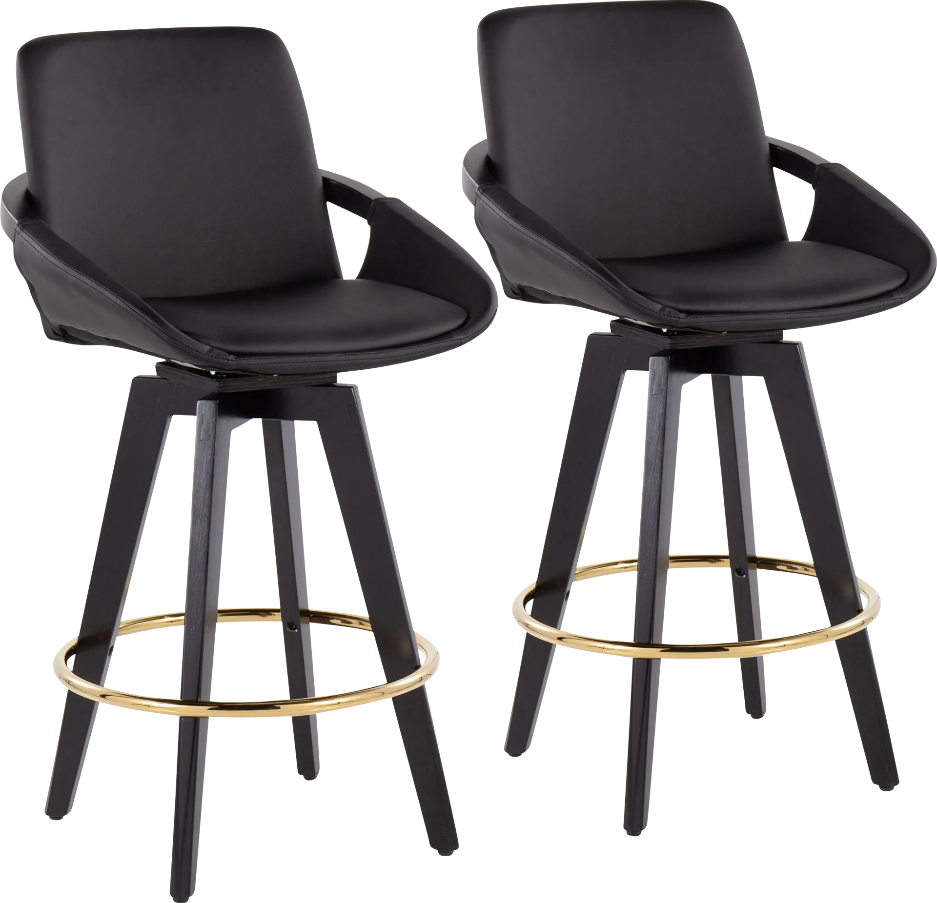 Everan I Black Counter Height Stool, Set of 2 - Image 1