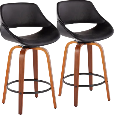 Inaran I Black Counter Height Stool, Set of 2