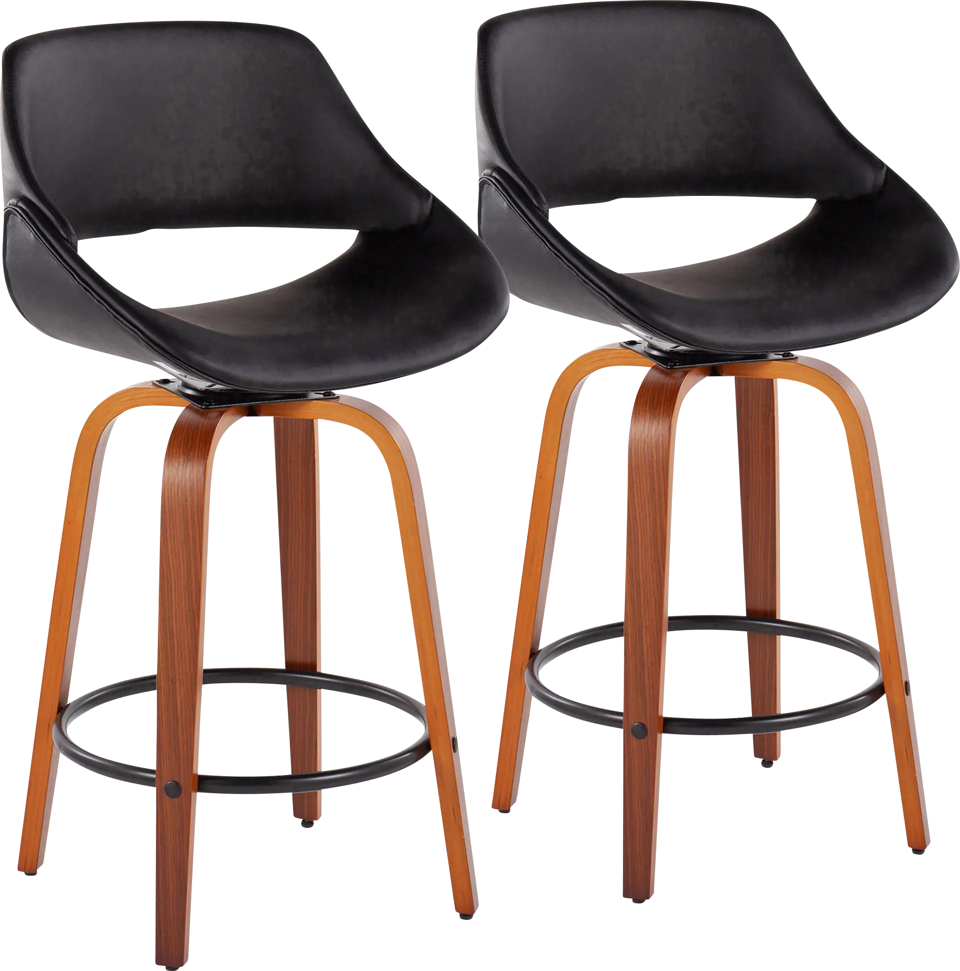 Inaran I Black Counter Height Stool, Set of 2