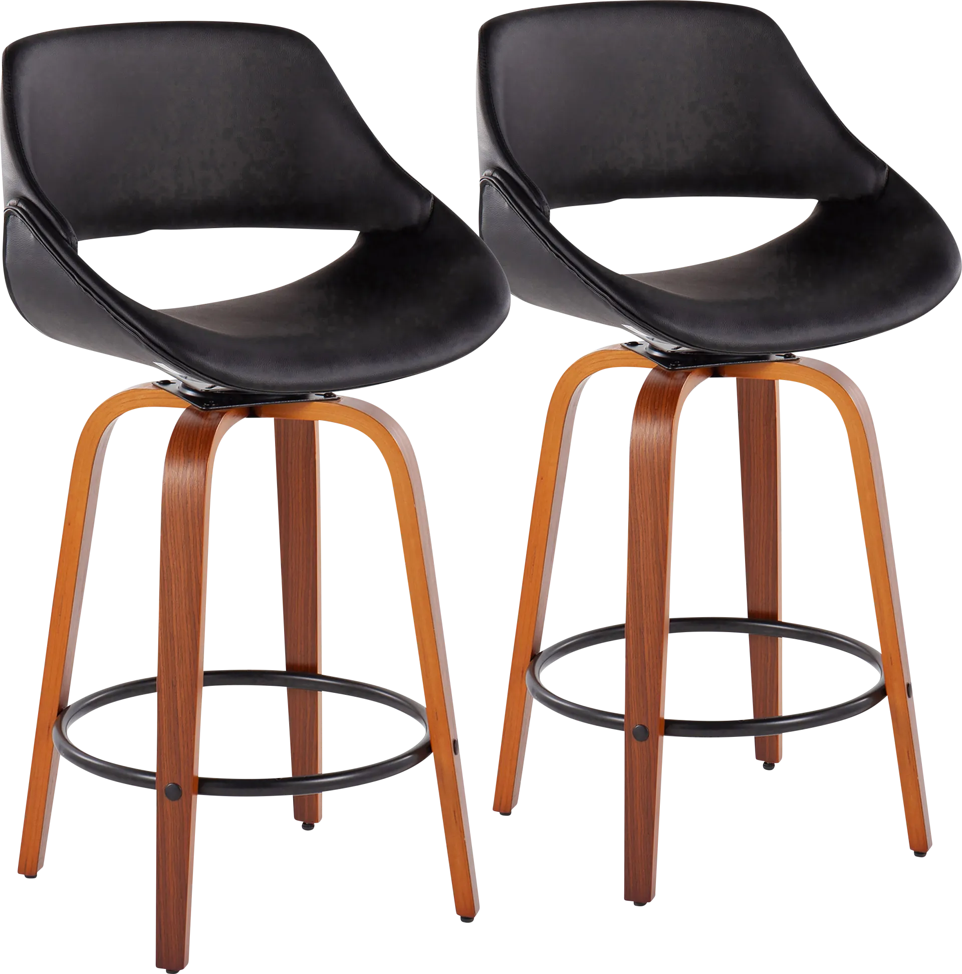 Inaran I Black Counter Height Stool, Set of 2 - Image 1