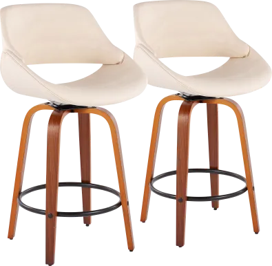 Inaran I Cream Counter Height Stool, Set of 2