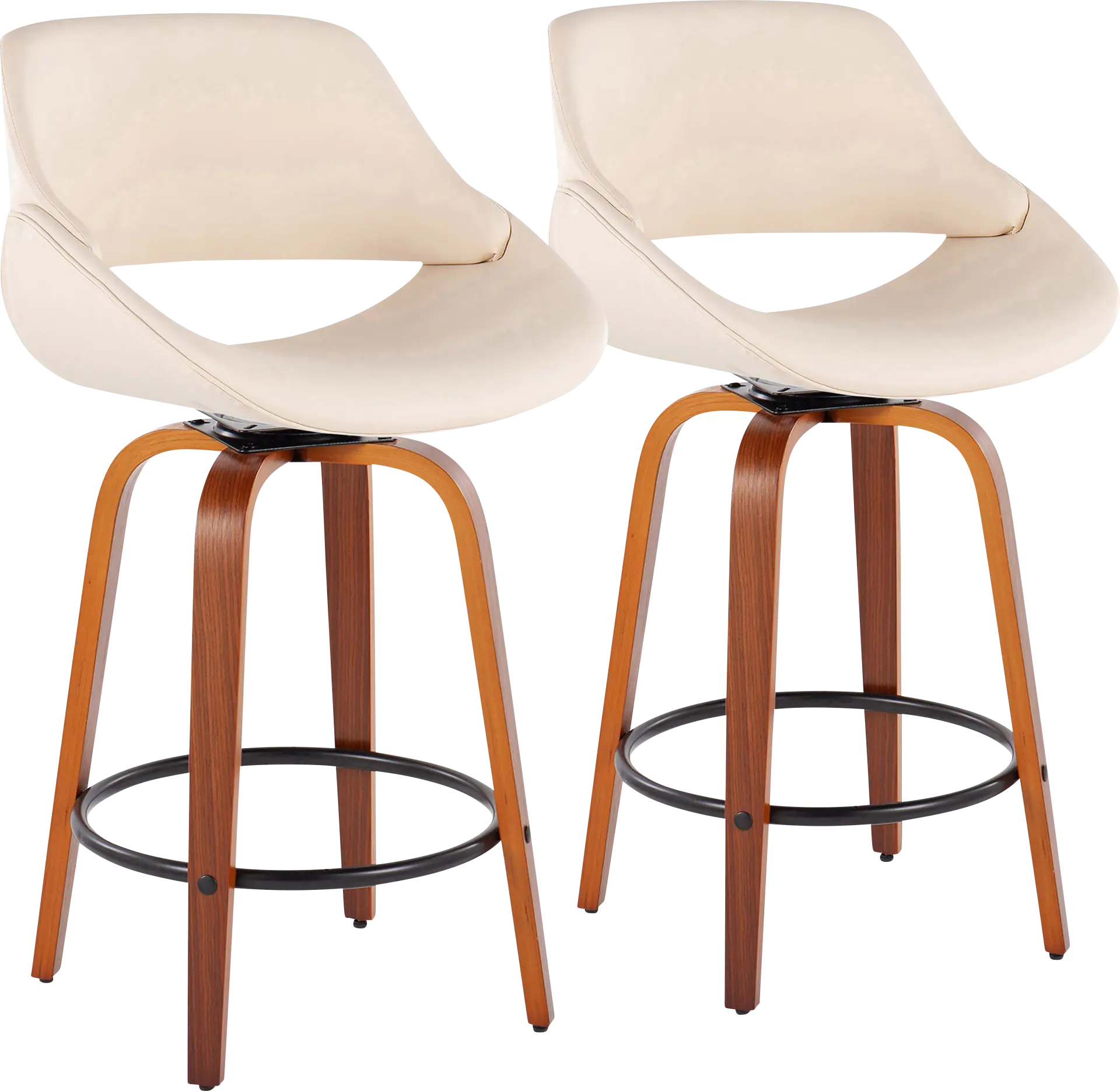 Inaran I Cream Counter Height Stool, Set of 2