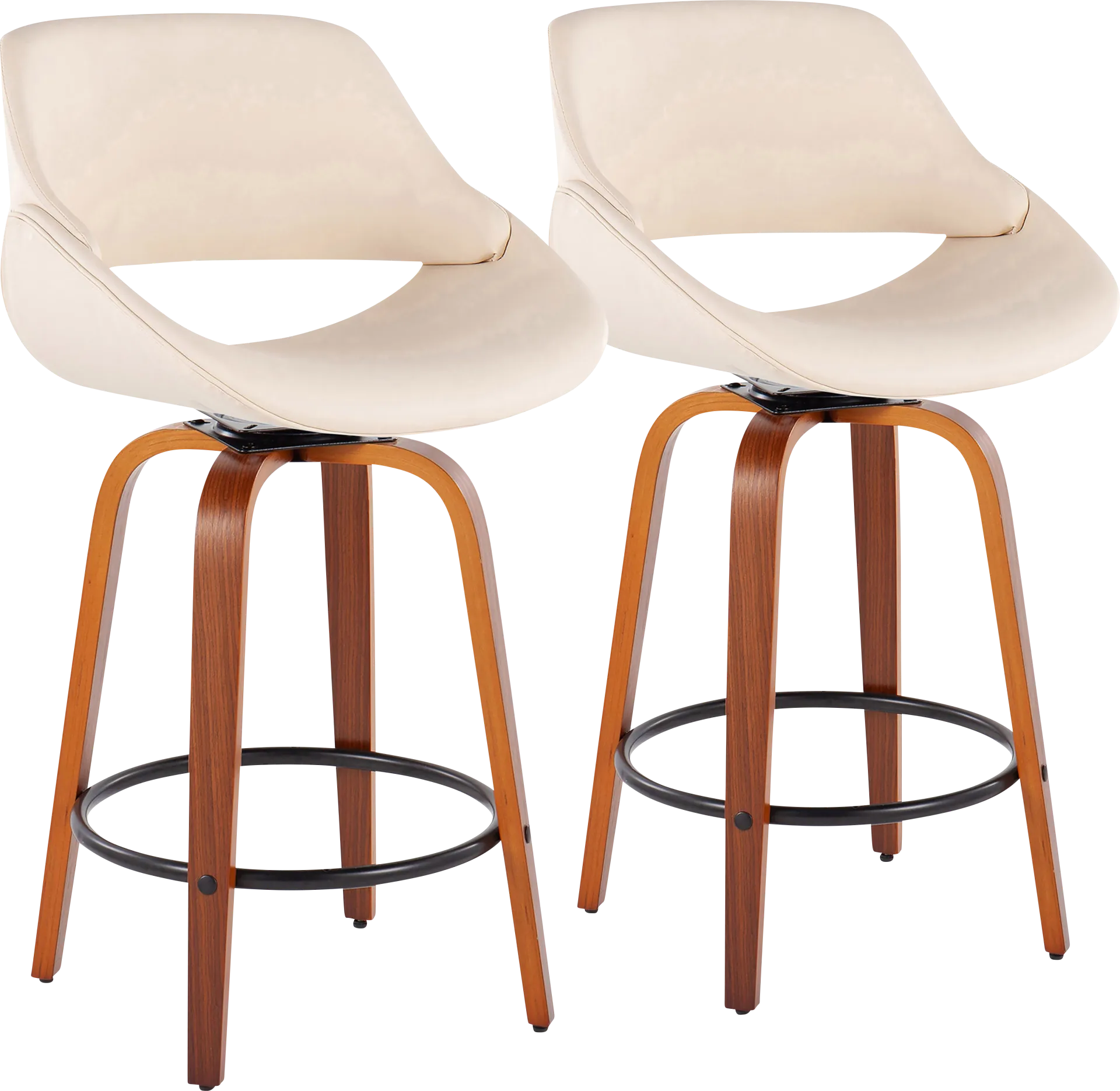 Inaran I Cream Counter Height Stool, Set of 2 - Image 1
