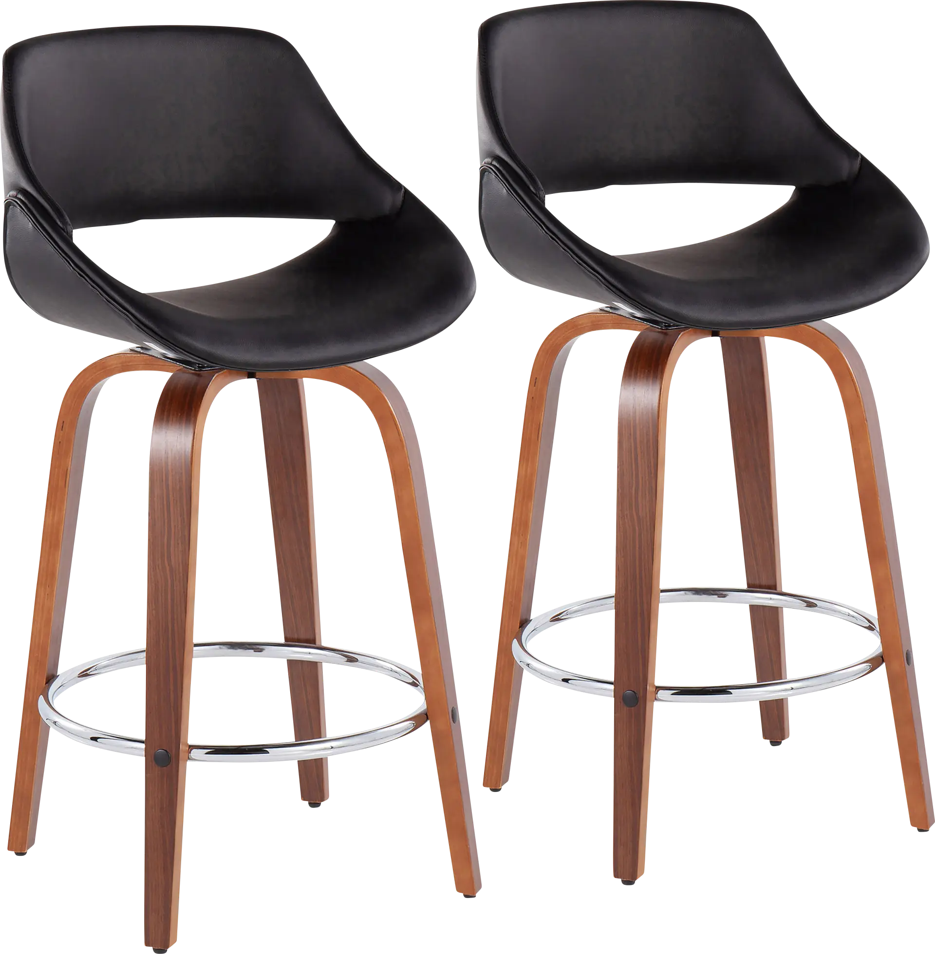 Inaran II Black Counter Height Stool, Set of 2