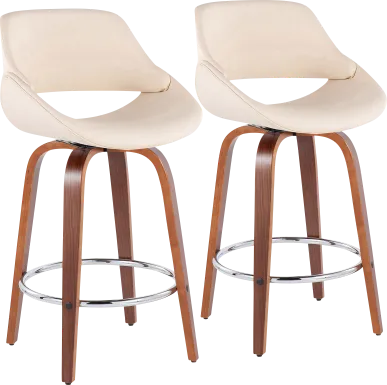 Inaran II Cream Counter Height Stool, Set of 2
