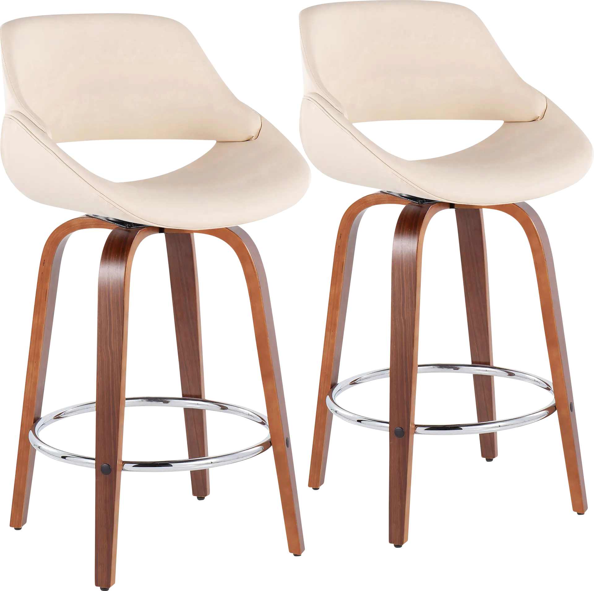 Inaran II Cream Counter Height Stool, Set of 2