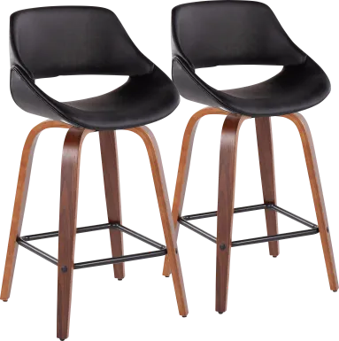 Irenor Black Counter Height Stool, Set of 2