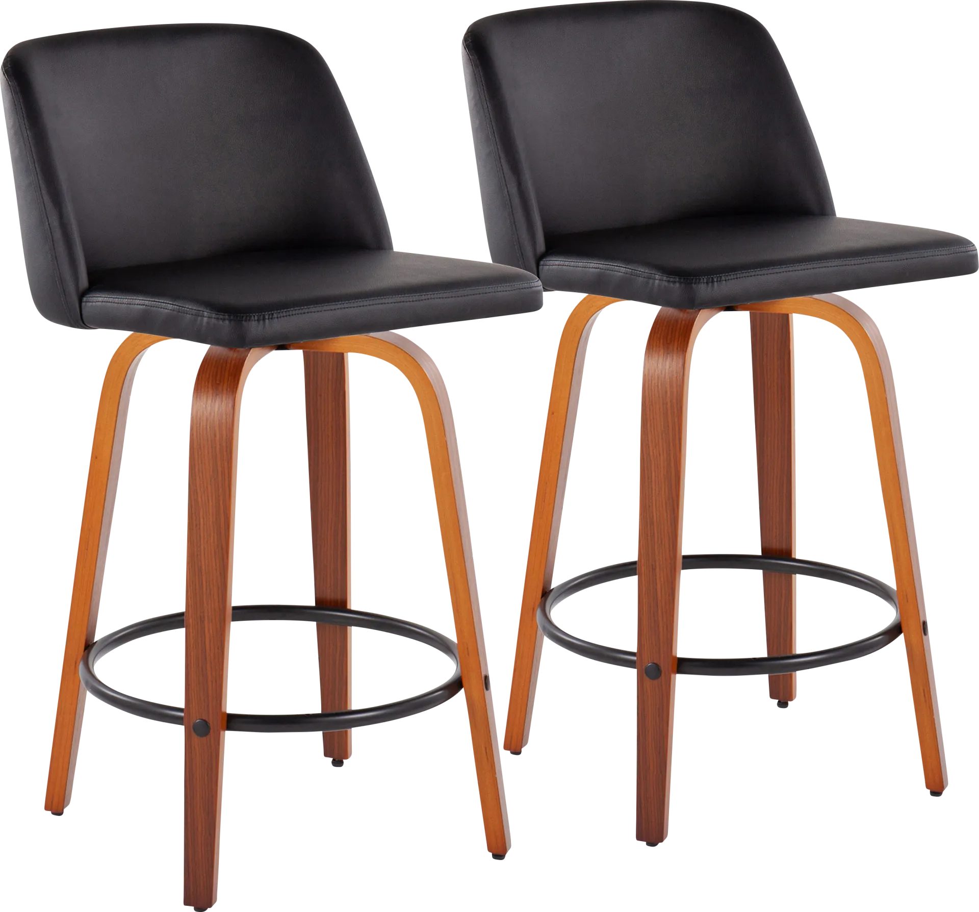 Elorena I Black Counter Height Stool, Set of 2 - Image 1
