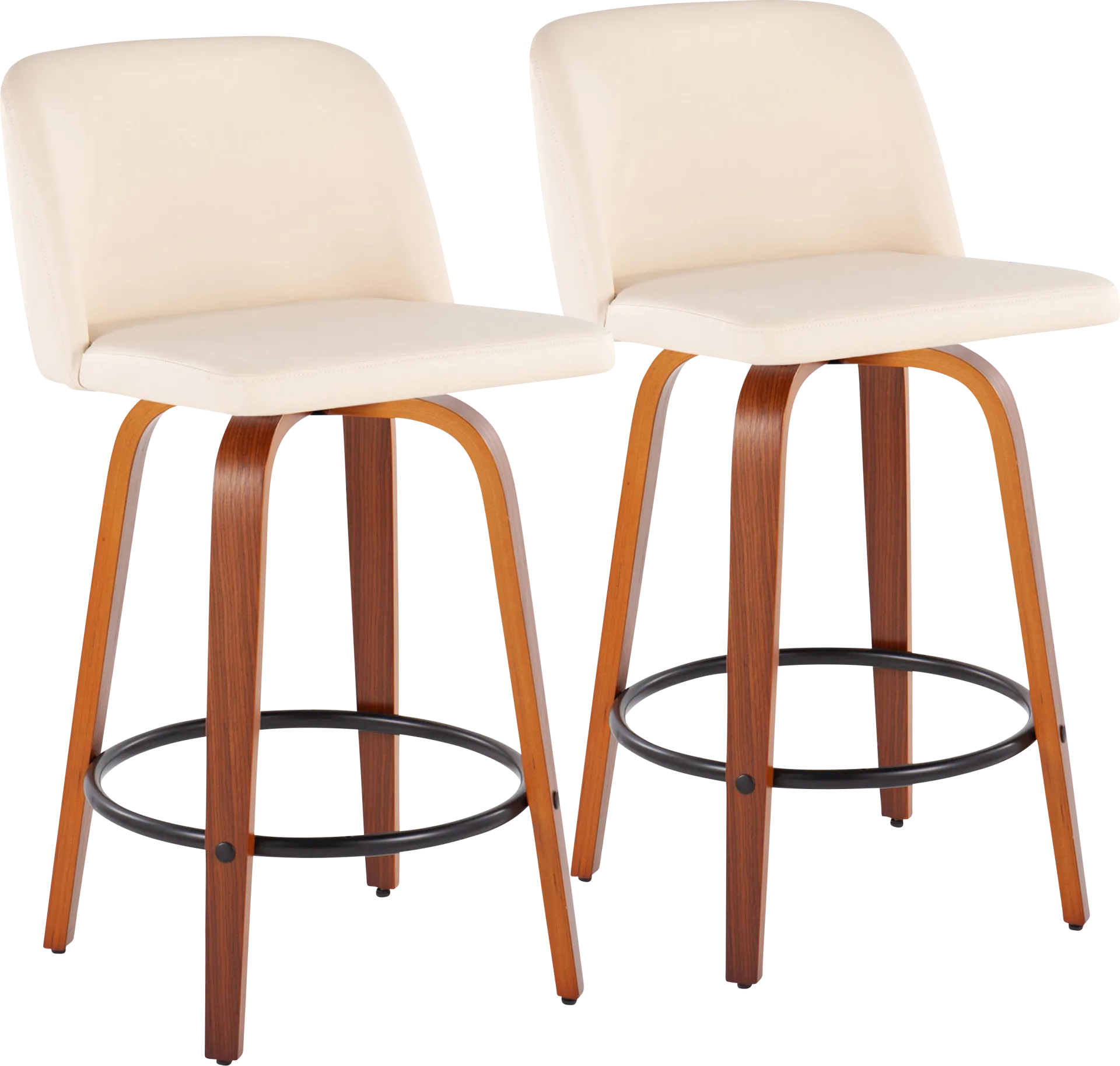Elorena I Cream Counter Height Stool, Set of 2 - Image 1
