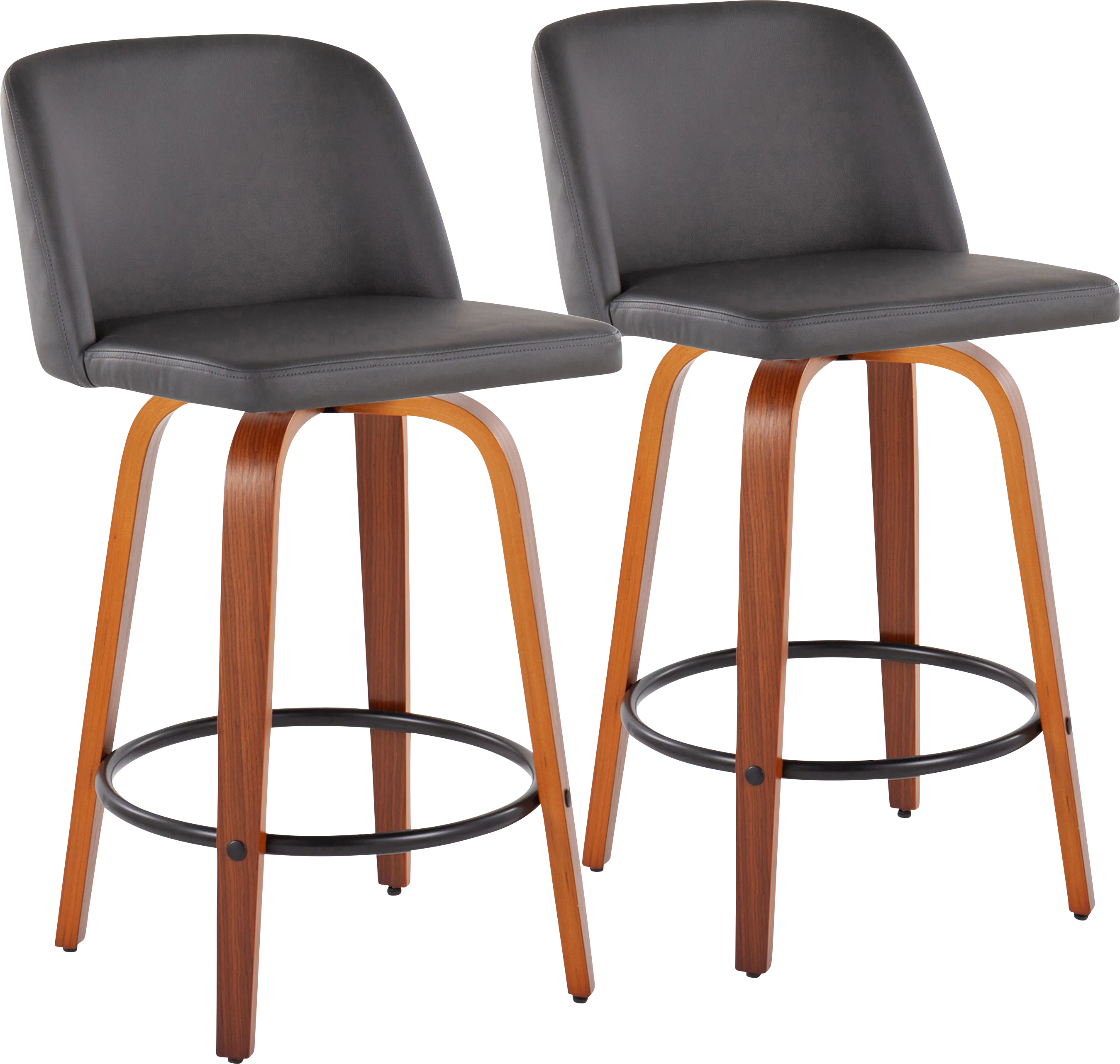 Elorena I Gray Counter Height Stool, Set of 2 - Thumbnail - Image 1