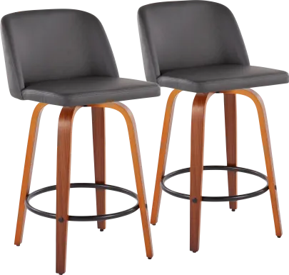 Elorena I Gray Counter Height Stool, Set of 2