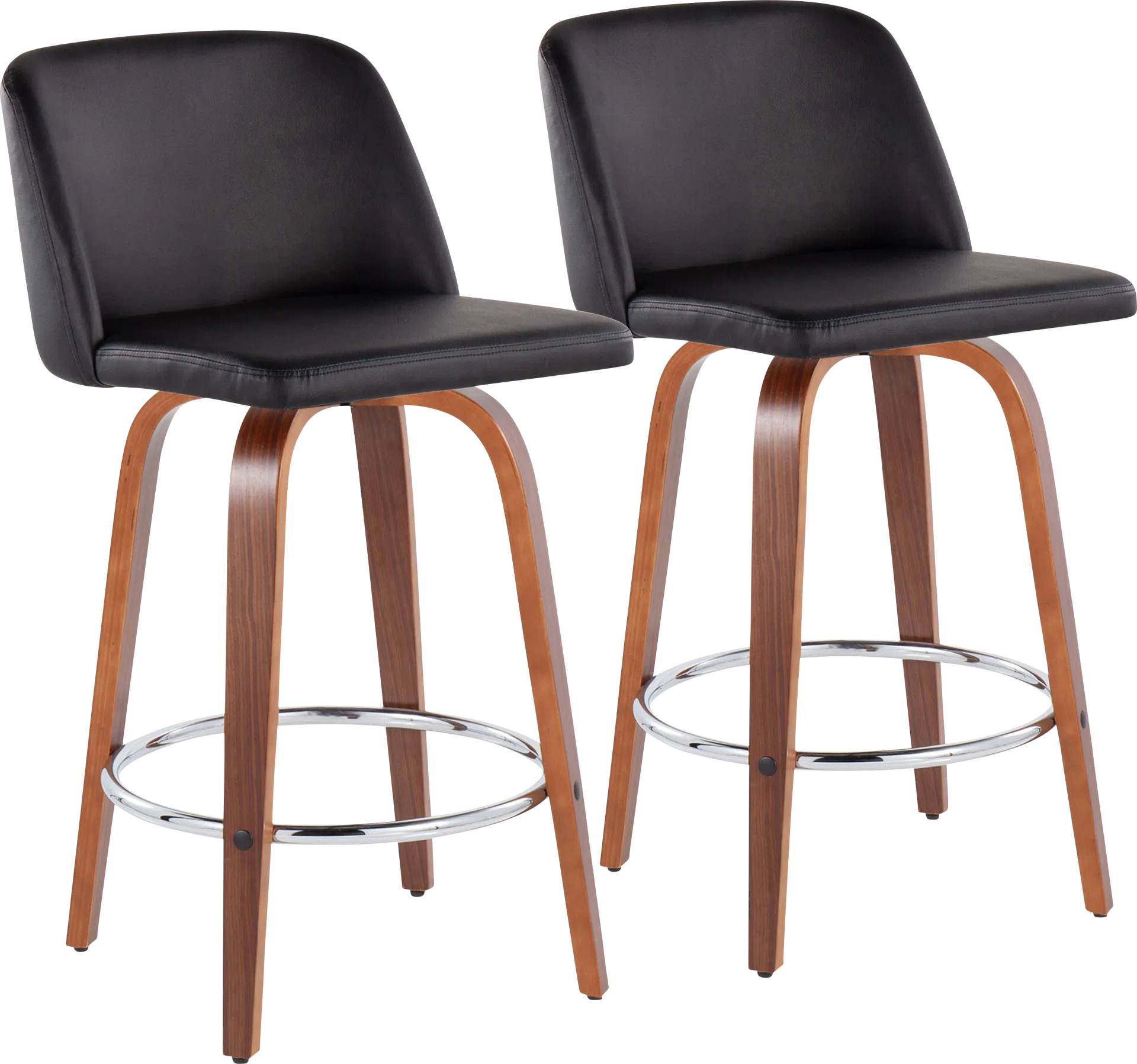 Elorena II Black Counter Height Stool, Set of 2 - Image 1