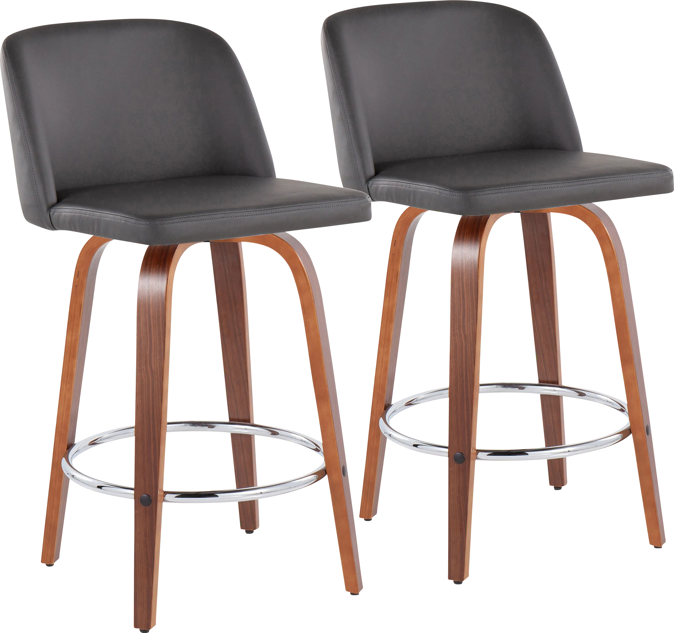 Elorena II Gray Counter Height Stool, Set of 2 - Thumbnail - Image 1